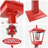  Božićna ulična lampa s lampionom Crvena 40,5x40,5x180cm | shoptok.hr