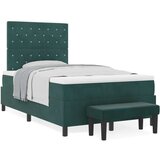  Postelja z vzmetnico Temno zelena 120 x 200 cm Žamet, (5000127304) | Shoptok.si