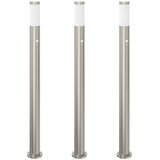 vidaXL Stebričke s senzorjem 3 kosi 110 cm nerjaveče jeklo IP44, (5000296990) | Shoptok.si