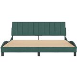  Okvir za krevet s uzglavljem tamnozeleni 180x200 cm baršunasti | shoptok.hr