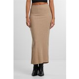 Urban Classics Women's ribbed skirt with high slit beige | Shoptok.si