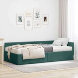  Kotni okvir postelje z matrico Drugo 2 pcs Zelena blago, (5000123419) | Shoptok.si