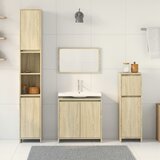  4-dijelni set kupaonskog namještaja boja hrasta sonome drveni | shoptok.hr