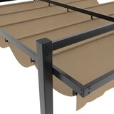  Vrtna sjenica s pomičnim krovom 3 x 3 m sivosmeđa aluminijska Slike