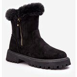 EVENTO Women's Suede Boots With Fur Black Hasiva | Shoptok.si