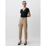 Jimmy Key Mink High Waist Belted Fabric Trousers