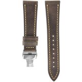 INF Pašček za uro iz pravega usnja z dvojno metuljasto zaponko - 20 mm Grey, (22103016) | Shoptok.si