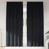  Zavjese za zamračivanje 2 pcs Crna 140 x 260 cm Baršun | shoptok.hr
