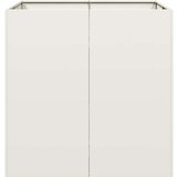 vidaXL Sadilnik Bela 80x80x80 cm Jeklo | Shoptok.si