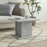 vidaXL Klubska mizica betonsko siva 55,5x55,5x40 cm iverna plošča | Shoptok.si