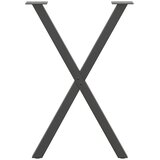  Noge za blagovaonski stol u obliku slova X, 2 kom, antracit, 57 x (72-73) cm, čelik | shoptok.hr