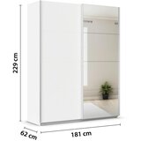 XXXL Omara Z Drsnimi Vrati Feldkirch, Bela, Ogledalo | Shoptok.si
