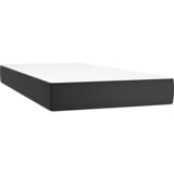 Krevet box spring s madracem LED crni 90x190 cm od umjetne kože | shoptok.hr