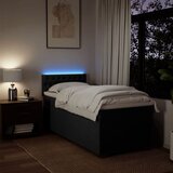  Krevet s oprugama i madracem crni 100 x 200 cm od tkanine | shoptok.hr
