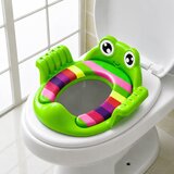  Toilet Seat Cover for Children Soft Seat with Handles Green | shoptok.hr