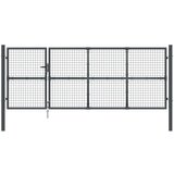  Mrežasta vrtna vrata antracitna 350x175 cm pocinkano jeklo, (20768684) | Shoptok.si