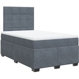 Box spring krevet s madracem tamnosivi 120 x 200 cm baršunasti | shoptok.hr