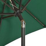  Vrtni suncobran s LED svjetlima zeleni 200 x 211 cm aluminijski | shoptok.hr