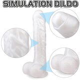 Sex HD Martin - realističan dildo s vakuumom, testisi (bijeli) | shoptok.hr