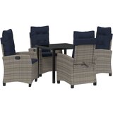 vidaXL Komplet za jedilnico v vrtu 5 pcs Siva poli ratan, (5000045400) | Shoptok.si