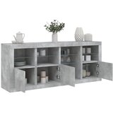  Komoda s LED svjetlima siva boja betona 164 x 37 x 67 cm | shoptok.hr