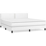 The Living Store Box spring postelja z vzmetnico bel 160x200 cm umetno usnje - Box Spring Postelja, (21520544) | Shoptok.si