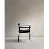 Kave Home Črn jedilni stol z nasloni za roke iz masivnega jesena Jan – | Shoptok.si