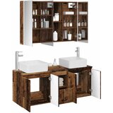  Set ormarića za kupaonicu 4 pcs Staro drvo Konstruirano drvo | shoptok.hr