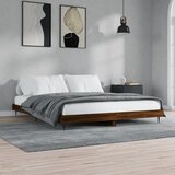  Okvir kreveta bez madraca smeđa boja hrasta 200x200 cm drveni | shoptok.hr