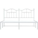 Metalni okvir za krevet s uzglavljem bijeli 183x213 cm | shoptok.hr
