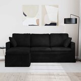 SOFA Crna 198 x 134 x 80 cm Baršun | shoptok.hr
