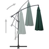 Viseći suncobran zeleni 3 m s aluminijskim stupom | Eponuda.com