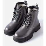 Gemre Graphite insulated girls' lace-up ankle boots Basara | ePonuda.com