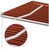 Tenda na ručno uvlačenje LED 600 x 300 cm narančasto-smeđa | shoptok.hr