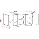  TV stalak 90 x 34.5 x 40 cm Bijela visokog sjaja - Bijela visokog sjaja 90 x 34.5 x 40 cm | shoptok.hr