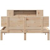 vidaXL Krevet s regalom za knjige bez madraca 140x200 cm od borovine | shoptok.hr
