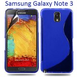  Gumijasti / gel etui S-Line za Samsung Galaxy Note 3 - modri Cene