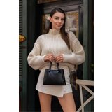Madamra Women's Black Double Compartment Crossbody Bag | shoptok.hr