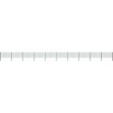  Ogradni panel sa stupovima od željeza 1730x80 cm zeleni | shoptok.hr