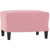  Fotelja s tabureom ružičasta 60 cm baršunasta | Eponuda.com