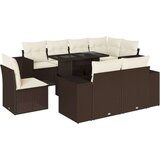 vidaXL 9-dijelni set vrtnih sofa s jastucima poliratan smeđi | shoptok.hr