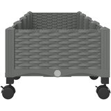  Vrtni saksija s kotačima Svjetlosiva 160 x 40 x 33 cm PP | shoptok.hr