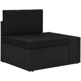 vidaXL Modularna kutna sofa od poliratana s lijevim naslonom crna Cijene
