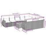 vidaXL 11-dijelni set vrtnih sofa od poliratana s jastucima crni | shoptok.hr