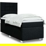  Krevet s oprugama i madracem crni 90x200 cm od tkanine | shoptok.hr