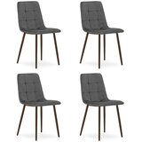 KARA stolica - tamnosivi baršun / noge od oraha x 4 | shoptok.hr