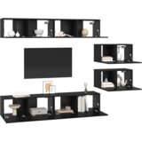 vidaXL Komplet TV omaric 6 pcs Črna Orehovina 80 x 30 x 30.5 cm Male | Shoptok.si