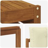  Set vanjskih sofa 10 kom. Prirodna i krem Čvrsto drvo akacije | shoptok.hr