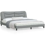  Okvir kreveta s LED svjetlima svjetlosivi 180x200 cm od tkanine | shoptok.hr