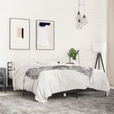  Posteljni okvir črn 150x200 cm inženirski les in kovina, (21166119) | Shoptok.si